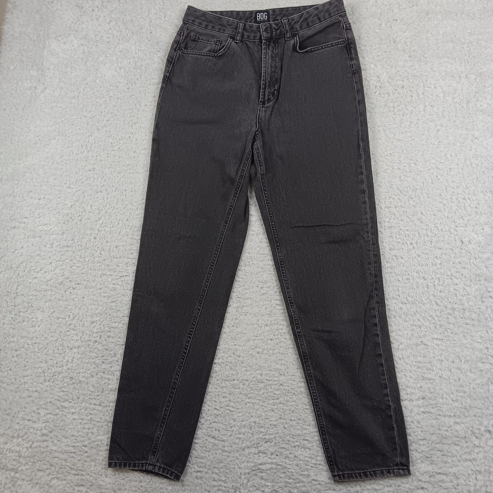BDG Mom Jeans Women 27 Washed Black High Rise Tapered Denim